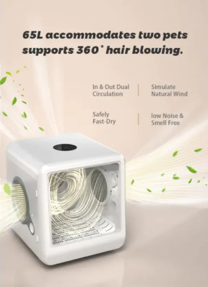 Smart Pet Drying Room – 65L Dual Circulation Dryer with 360° Airflow & Silent Operation (UAE Edition)