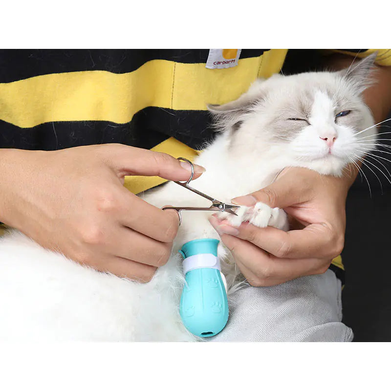 Cat Claw Protector – Adjustable Silicone Paw Covers for Safe Grooming & Scratch Prevention