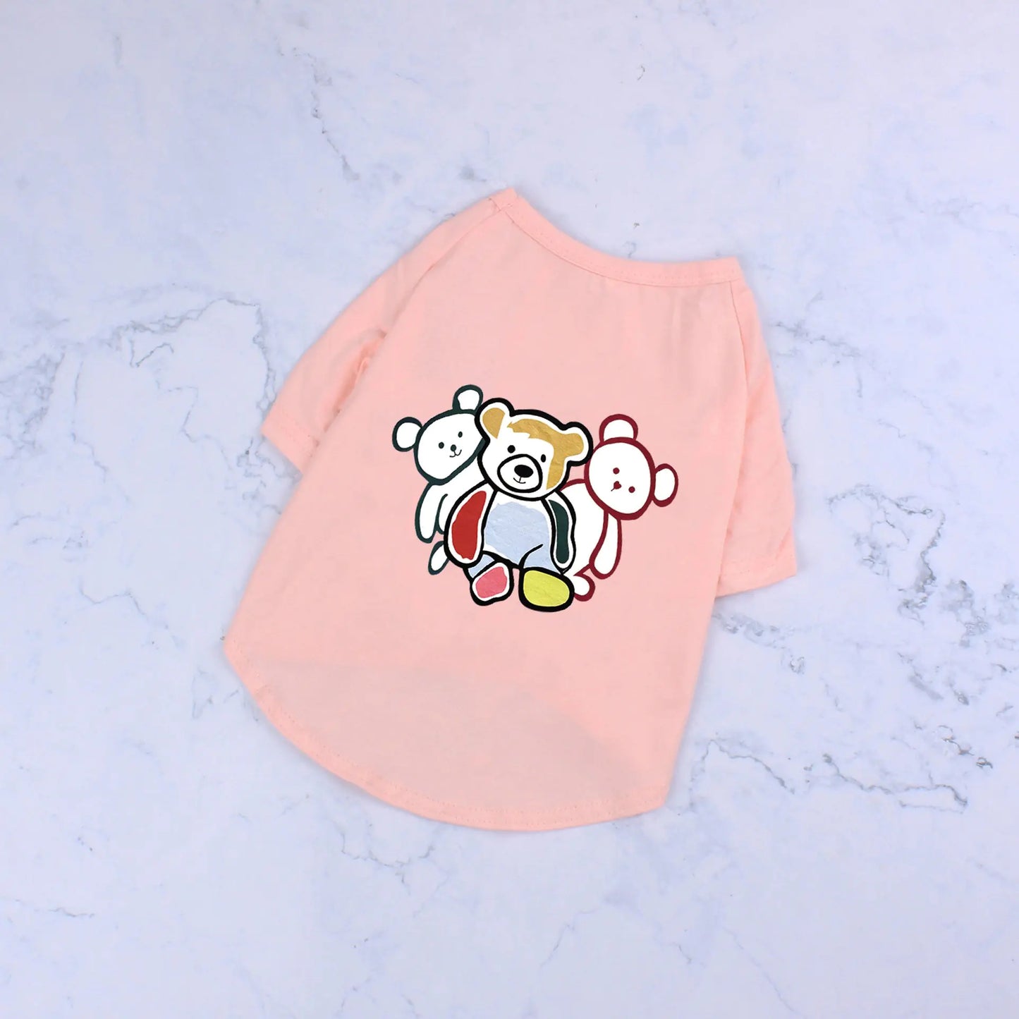 Chao Brand Pet Cotton T-Shirt – Cute Bear Print Dog & Cat Clothes