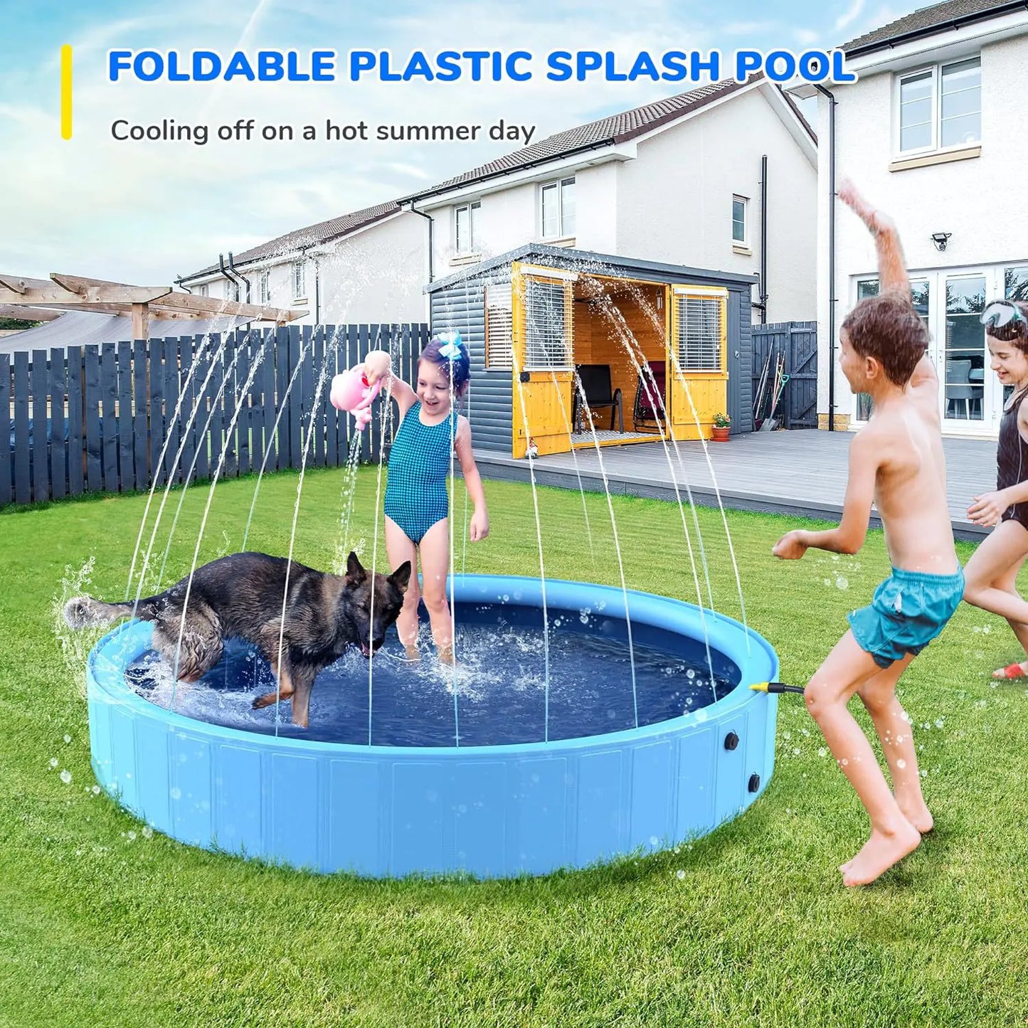Foldable Pet Sprinkler Pool – Summer Outdoor Splash Pad for Dogs & Kids