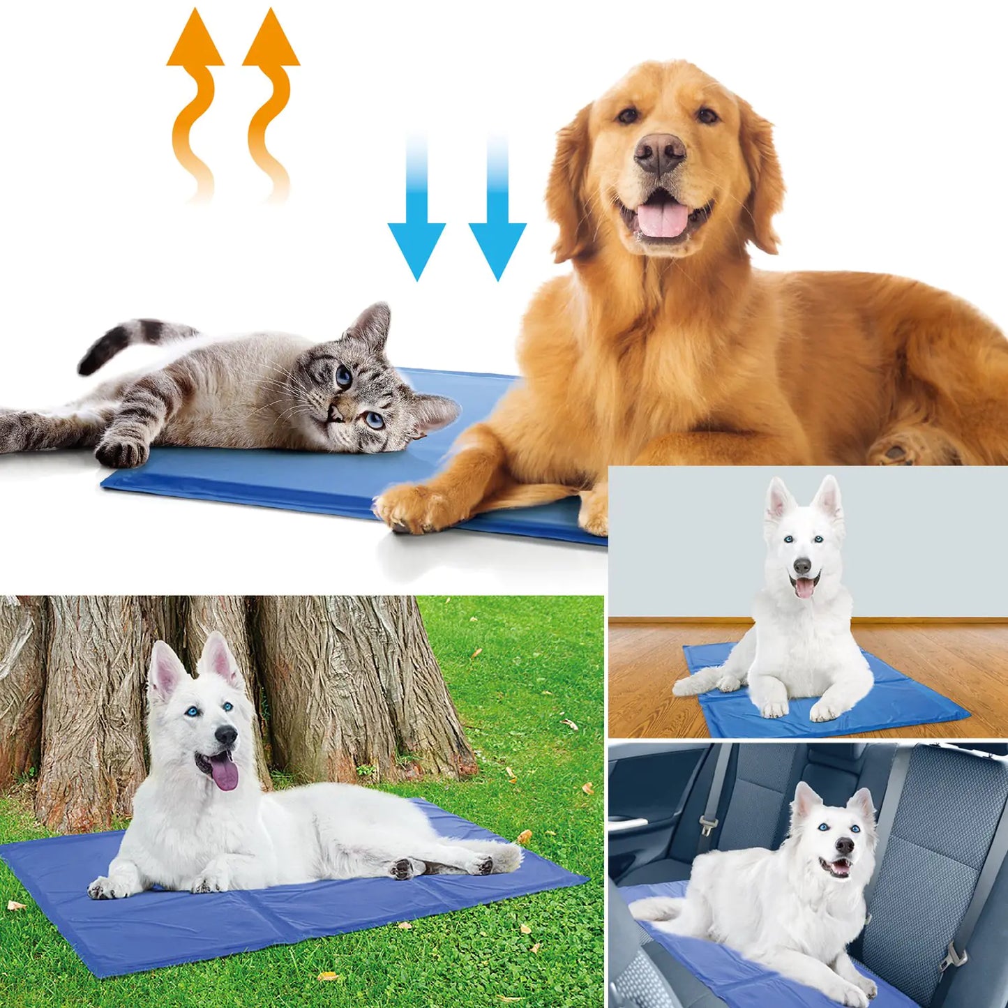 Pet Cooling Mat – Self-Cooling Gel Ice Pad for Dogs & Cats, Summer Comfort Bed