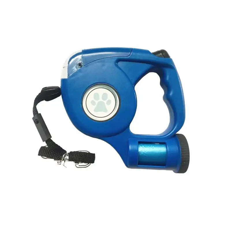 LED Dog Leash with Built-In Flashlight & Waste Bag Holder – 4.5m Retractable Leash (UAE Edition)