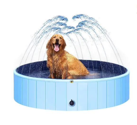 Foldable Pet Sprinkler Pool – Summer Outdoor Splash Pad for Dogs & Kids