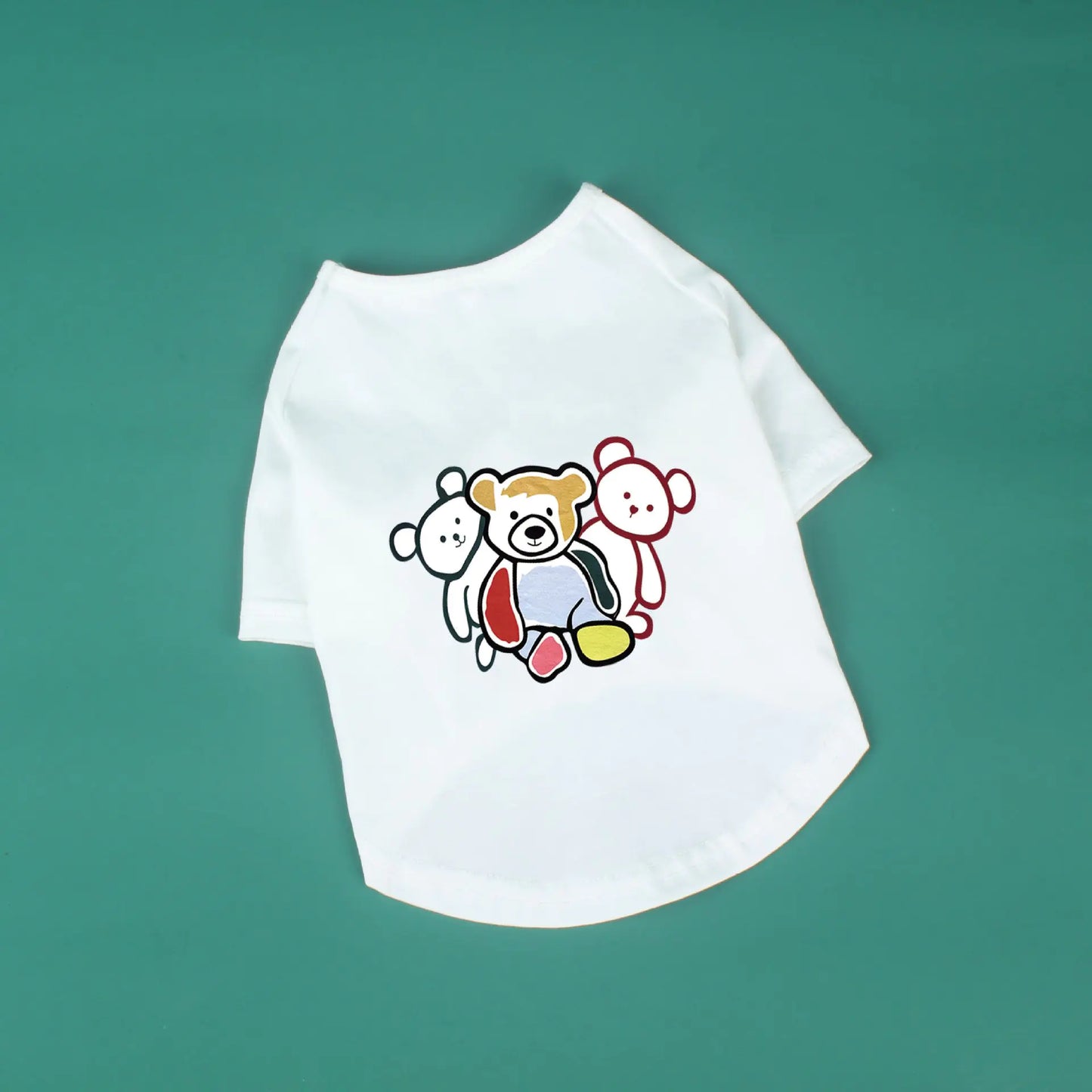 Chao Brand Pet Cotton T-Shirt – Cute Bear Print Dog & Cat Clothes