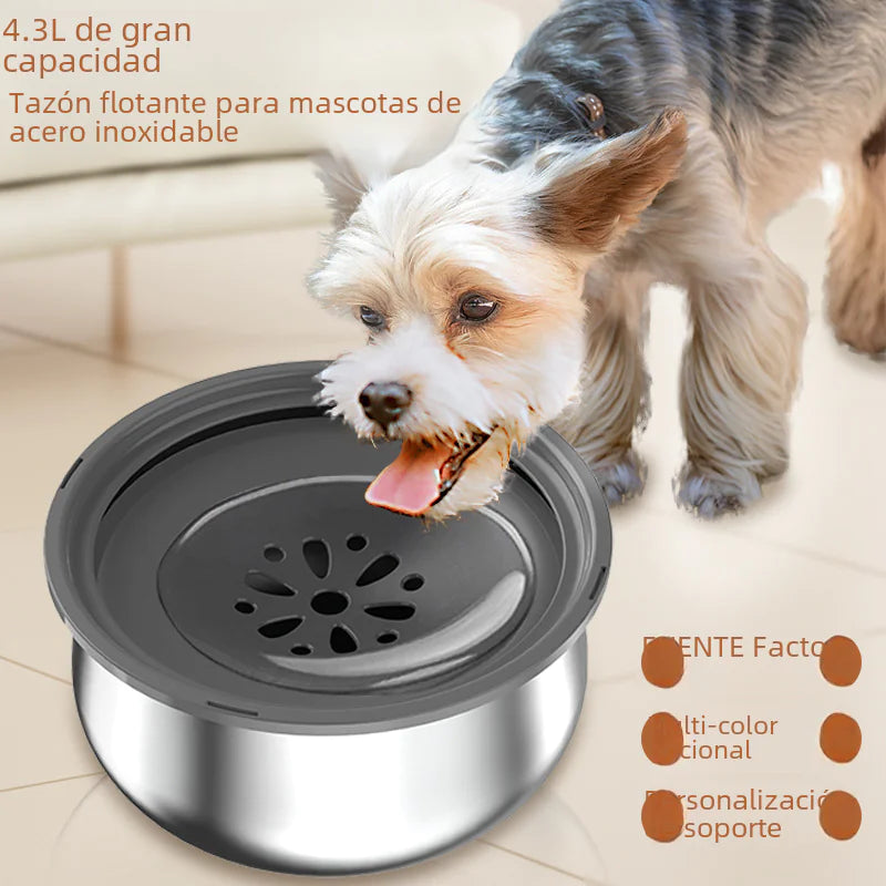 Stainless Steel Splash-Proof Pet Water Bowl – Large Capacity, Anti-Spill & Non-Slip Design