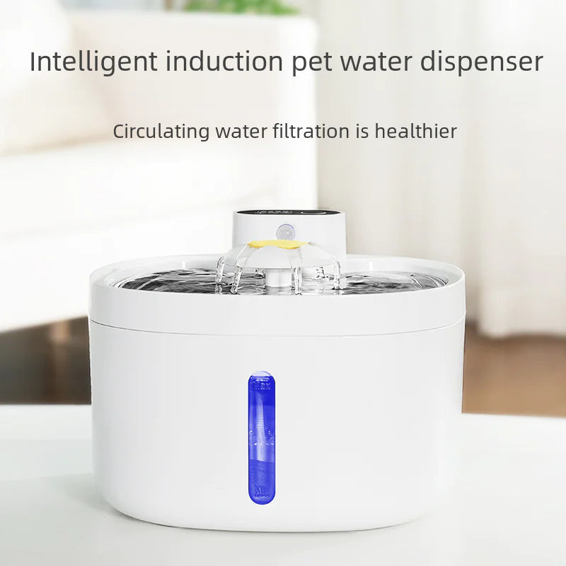 Smart Pet Water Fountain – 2.6L Wireless Automatic Water Dispenser for Cats & Dogs