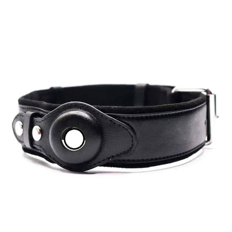 First Layer Leather Dog Collar with Location Tracker