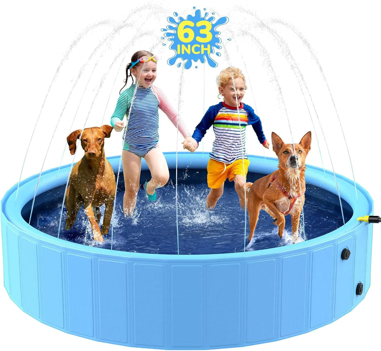 Foldable Pet Sprinkler Pool – Summer Outdoor Splash Pad for Dogs & Kids