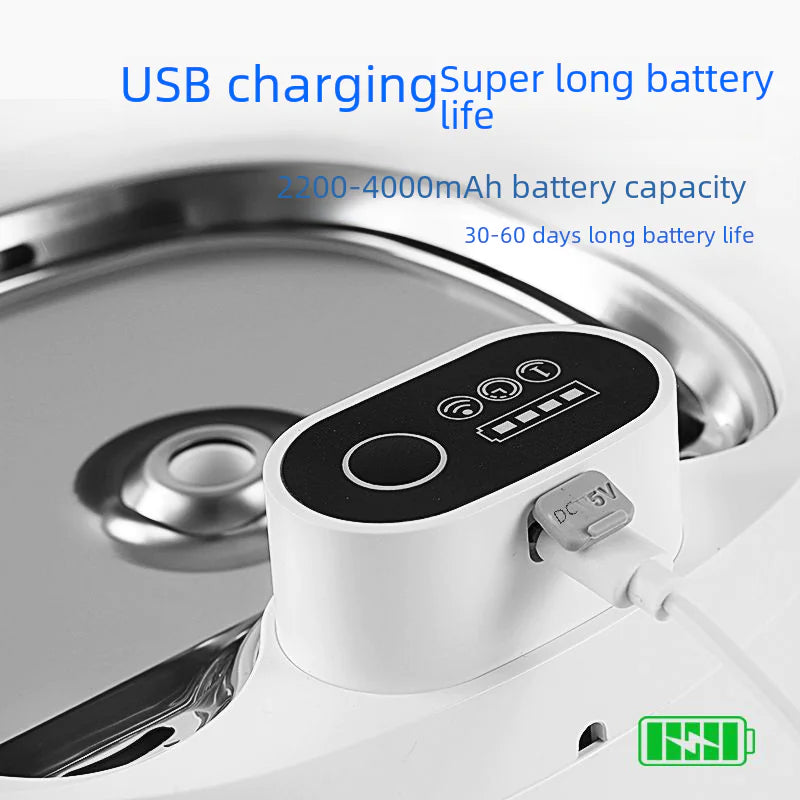 Smart Pet Water Fountain – 2.6L Wireless Automatic Water Dispenser for Cats & Dogs